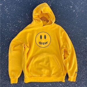 Drew House Yellow Pullover Sweater with Smiley Design